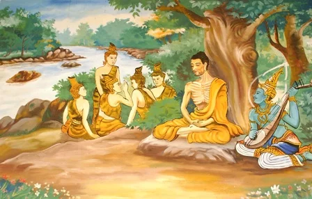 Ascetic_Bodhisatta_Gotama_With_The_Group_Of_Five1