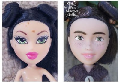 Artista remove maquiagem de bonecas contra a sexualização