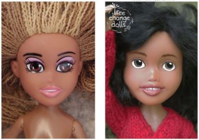 Artista remove maquiagem de bonecas contra a sexualização excessiva