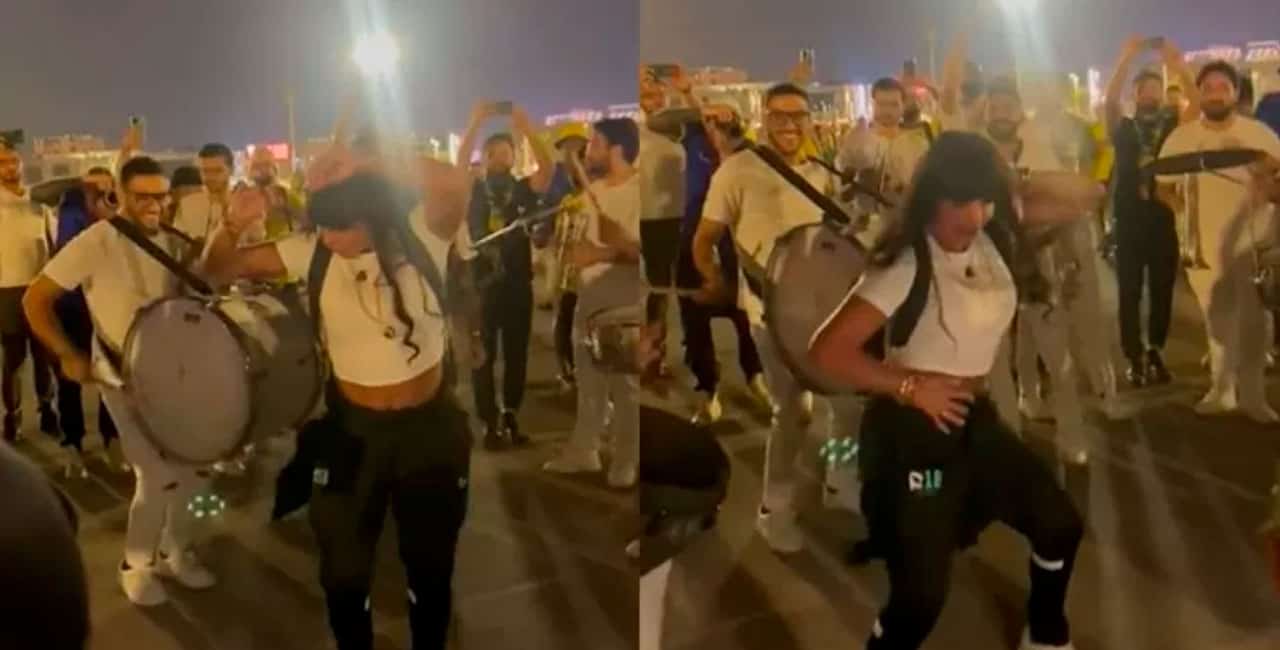 Gretchen Animou Os Torcedores Do Brasil Dançando E Rebolando Ao Som De &Quot;Conga La Conga&Quot; Em Praça Ao Lado Do Estádio Lusai.
