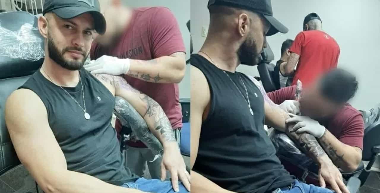 Esposa De David Luiz Porto Santos Registrou Momento Em Que Ele Fez Tatuagem; Ao Todo, Sessão Durou Oito Horas.