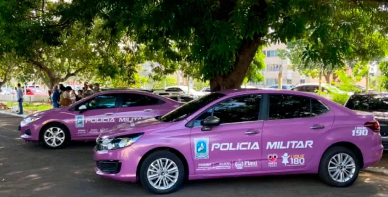 Nos Últimos Dias, Três Veículos Da Polícia Militar Do Piauí Envelopados Na Cor Lilás Têm Chamado A Atenção Devido À Tonalidade Incomum Dessas Viaturas