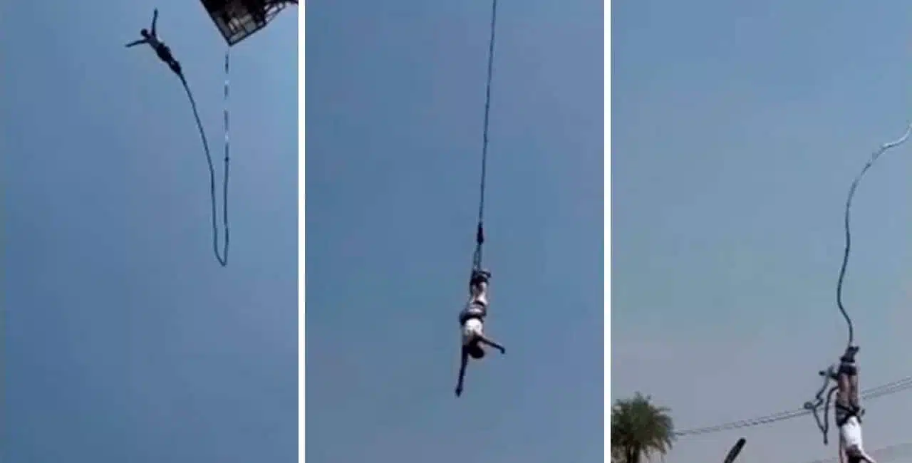 Vídeo Flagra Momento Em Que Corda De Bungee Jump Arrebenta Em Salto De Homem
