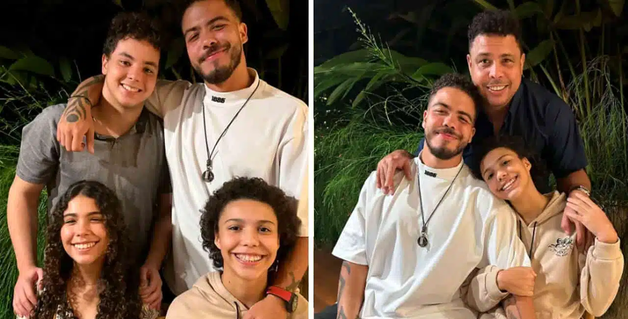 Ronaldo Reuniu Os Quatro Filhos E Publicou Uma Foto Rara Com Eles Nesta Sexta-Feira (7) No Instagram.