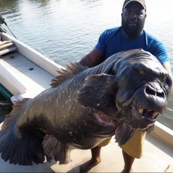 Peixe-Gorila É Capturado No Caribe E Choca Internautas