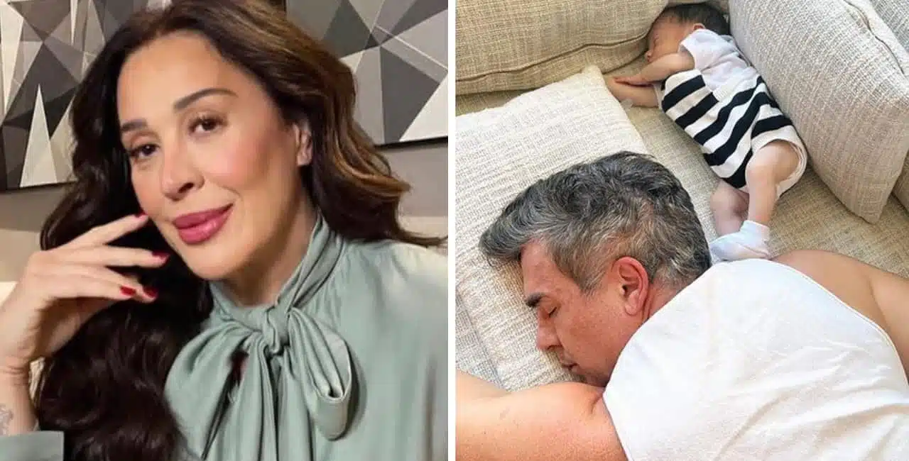 No Feed Se Seu Instagram, A Claudia Raia Dividiu Com Os Fãs Um Momento Preguiçoso Do Papai Dormindo Na Companhia Do Pequeno.