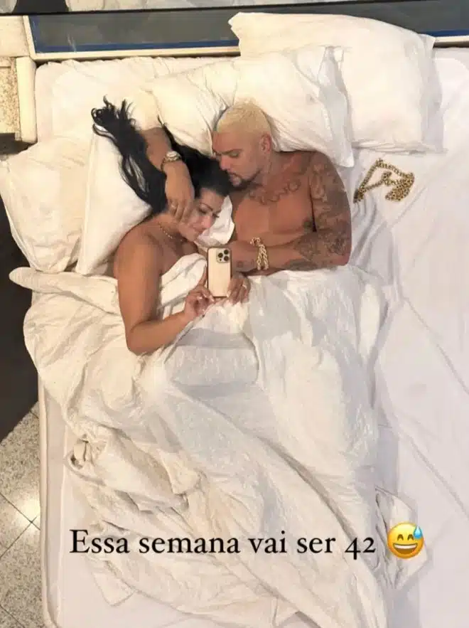 Moranguinho Compartilha Foto Na Cama Com Naldo E Brinca Com Recorde De Sexo Do Casal: &Quot;Essa Semana Vai Ser 42&Quot;