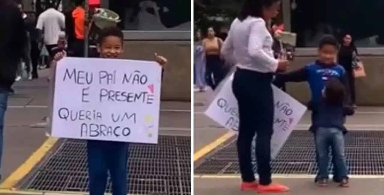 Garotinho Com Cartaz Pedindo Abraços Emociona Pedestres Na Avenida Paulista: &Quot;Me Fez Chorar&Quot;
