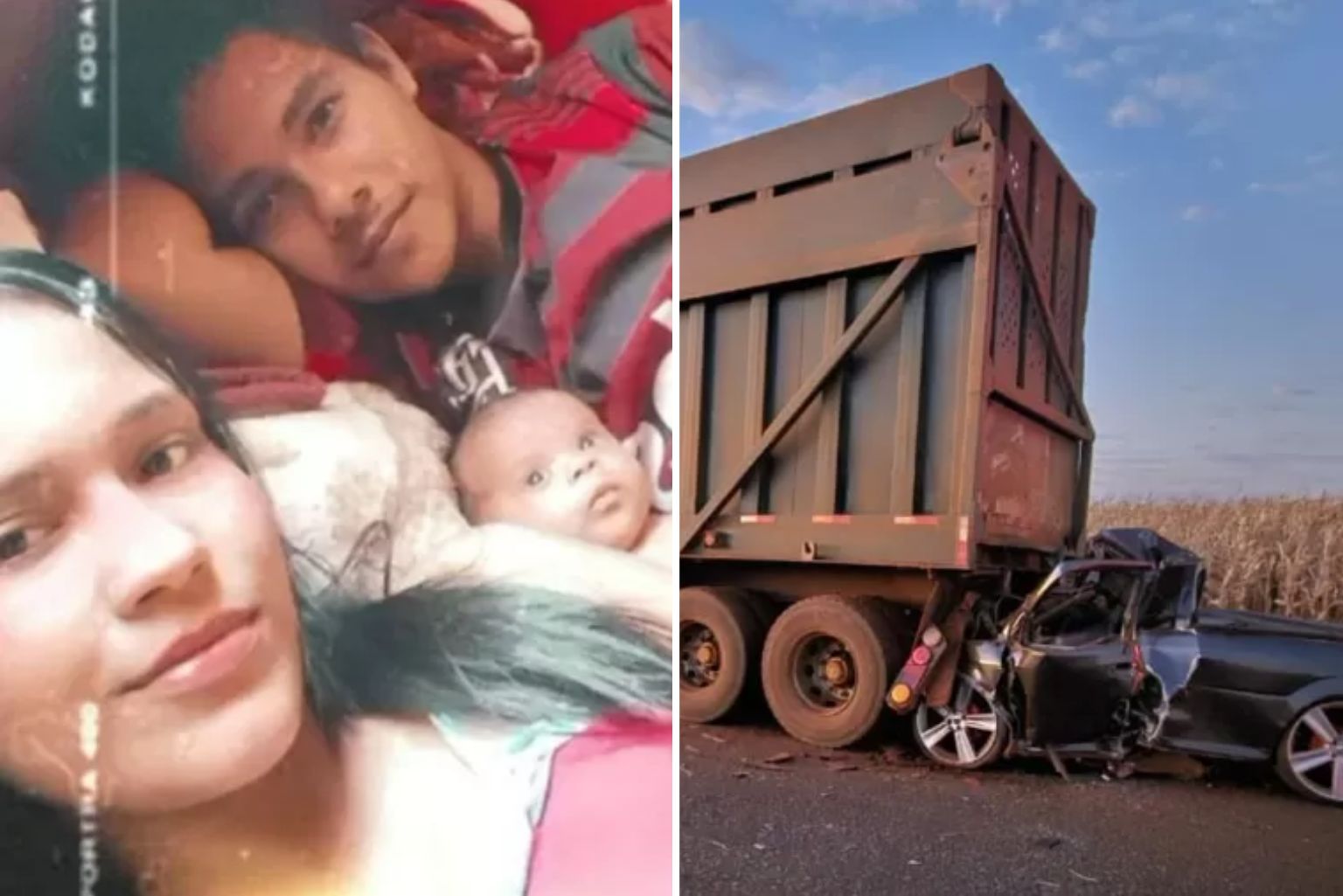 Pai, Mãe E Bebê Morrem Em Acidente Entre Carro E Caminhão Em Goiás