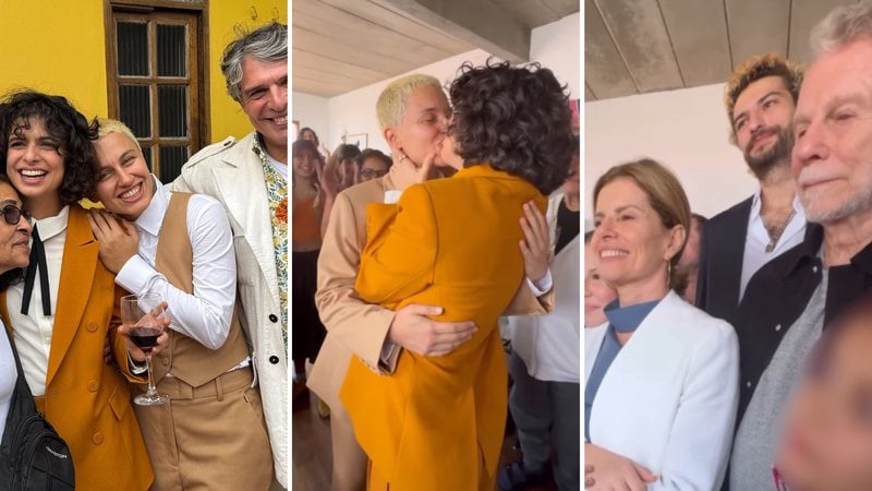 Filha de Débora Bloch e Olivier Anquier se casa com cantora: "amo vocês"