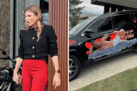 Na Véspera Do Dia Dos Namorados, Julio Rocha Cobre Carro Da Esposa Com Fotos Dele De Cueca