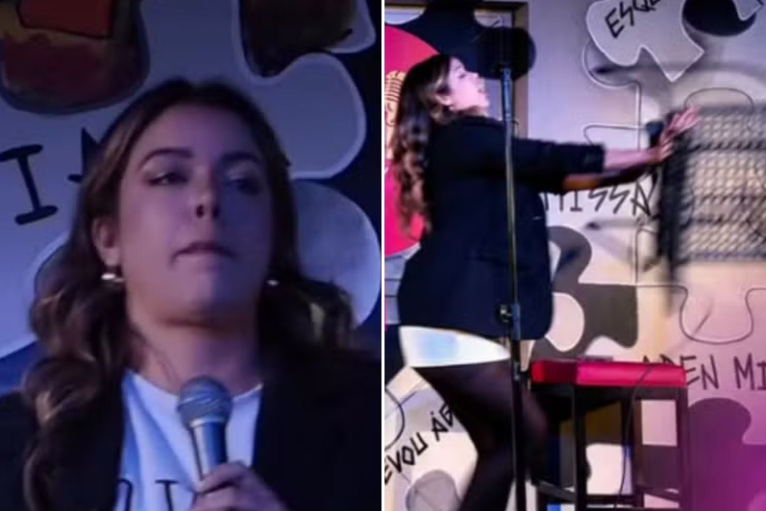 Comediante leva cadeirada durante show de stand up Comediante Leva Cadeirada Durante Show De Stand Up