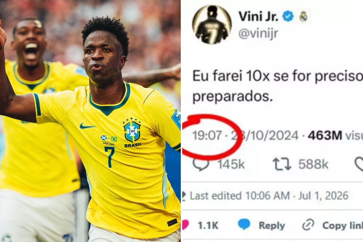 Tuíte Feito Por Vini Jr. Há Dois Anos Viraliza Novamente Por Coincidência Com Final Da Copa: &Quot;Sinal Que O Hexa Vem&Quot;