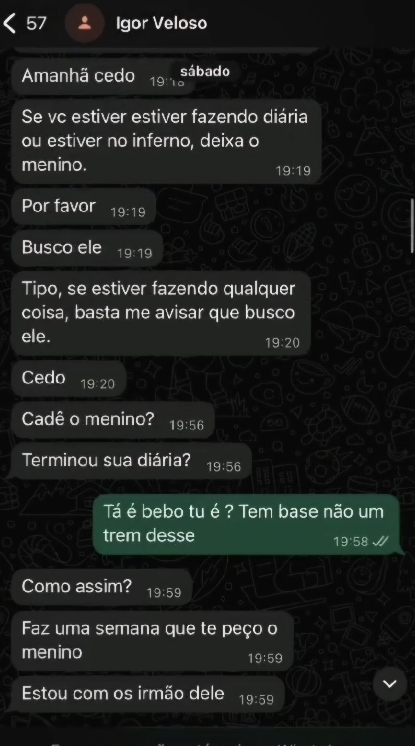 Prints Expõem Pressão Enfrentada Pela Mãe De Gustavo Antes Da Tragédia