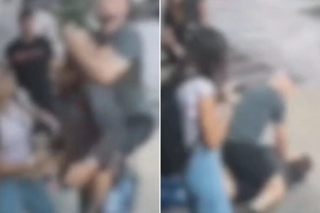 Delegado dá "mata-leão" em homem que perseguiu e tomou celular da ex em BH; veja vídeo