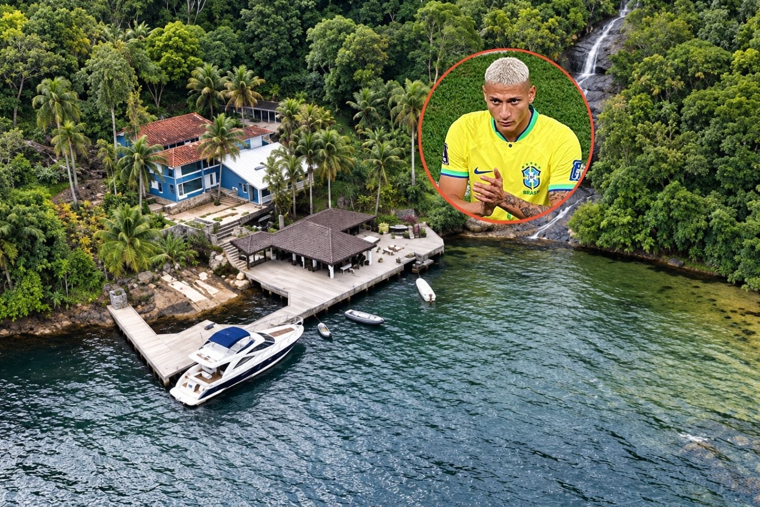 Richarlison exibe área disputada com amigo de Flávio: "Ilha que me tomaram" Richarlison Exibe Área Disputada Com Amigo De Flávio: &Quot;Ilha Que Me Tomaram&Quot;